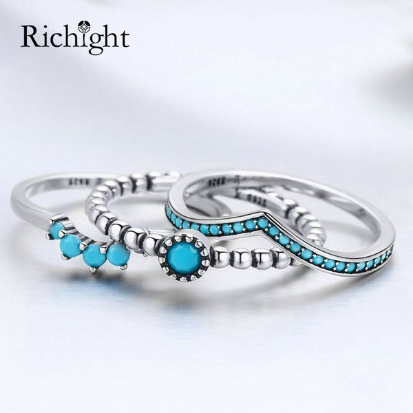 

fashion vintage jewelry design 3pcs layered stackable rings mens combination ring sets 925 sterling silver rings for women gifts, Golden;silver