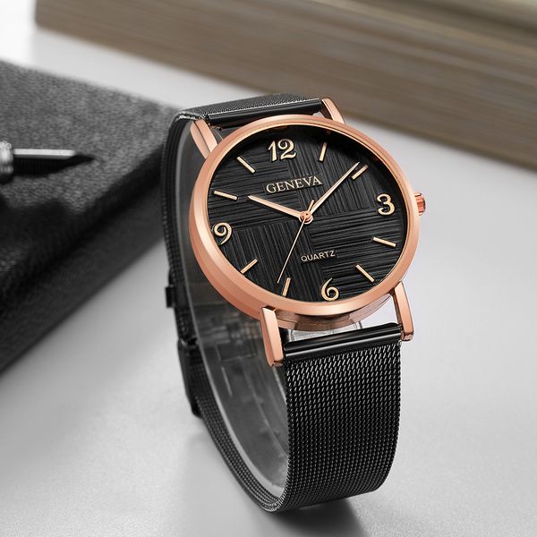 

fashion men's women stainless steel waterproof army analog quartz wrist watch dress luxury casual black female clock relogio, Slivery;brown