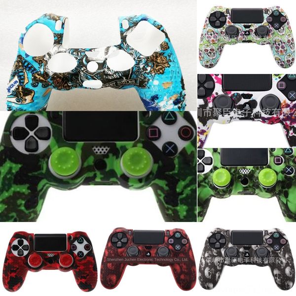 

67obd 8 colors anti-slip silicone cover skin case grip sony playstation dualshock 4 ps4 pro slim controller accessories & stick for
