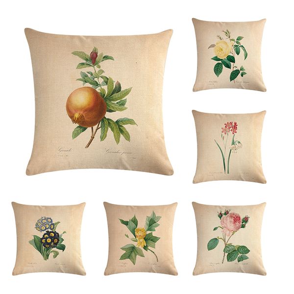 

завод цветок ситец белье подушки обложка картина цветок гранат home decor наволочка octopus диван подушка case zy46