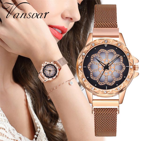 

fashion women watches magnetic starry sky female clock quartz wristwatch fashion ladies wrist watch d20, Slivery;brown