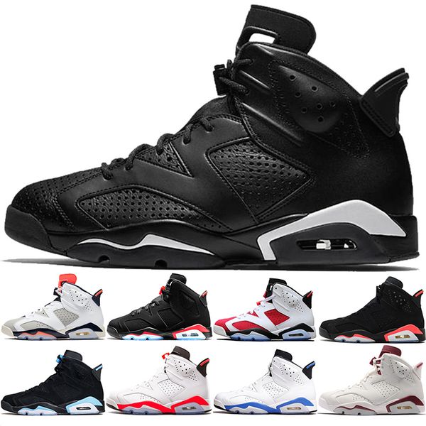 

2019 Men Black Cat 6 6s Basketball Shoes Mens UNC Tinker Sports Blue Carmine White Infared Oreo Designer Trainer Sport Sneakers US 8-13