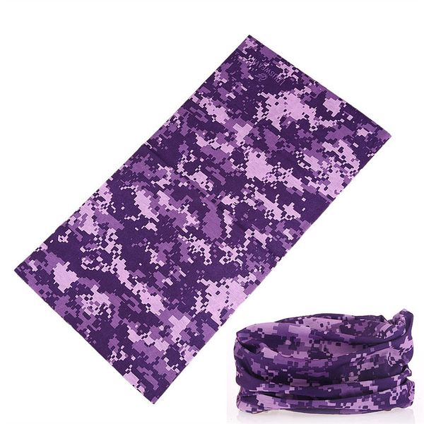 

multifunctional camouflage cycling outdoor bandana head scarf magic headband sport tactical mask moto camo bandana face shield, Black