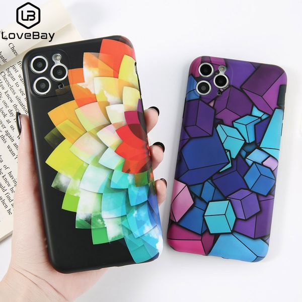 

lovebay phone case for iphone 11 pro max x xr xs max fashion colorful pattern soft imd art cases cover for iphone 6 6s 7 8 plus