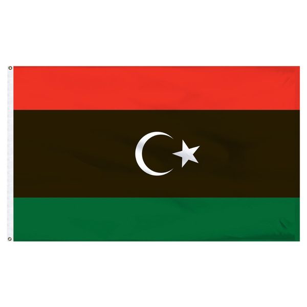

wholesale factory price 100% polyester 3 x 5 ft 90*150cm lby ly libya flag for decoration