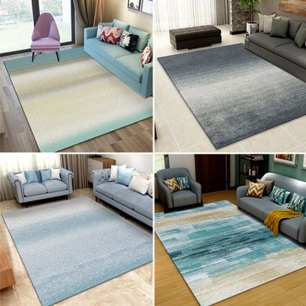 

nordic solid color modern rectangular carpet bedroom living room sofa anti-slip mat