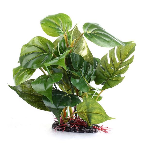 

fish tank plastic underwater plant green grass leaves for aquarium ornament decorations