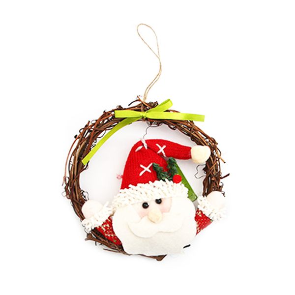 

1 pcs christmas wreaths door hanging decoration rattan ring garlands xmas decorations christmas ornament for home dec