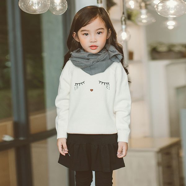 

2019 children's new baby knit sweater, White