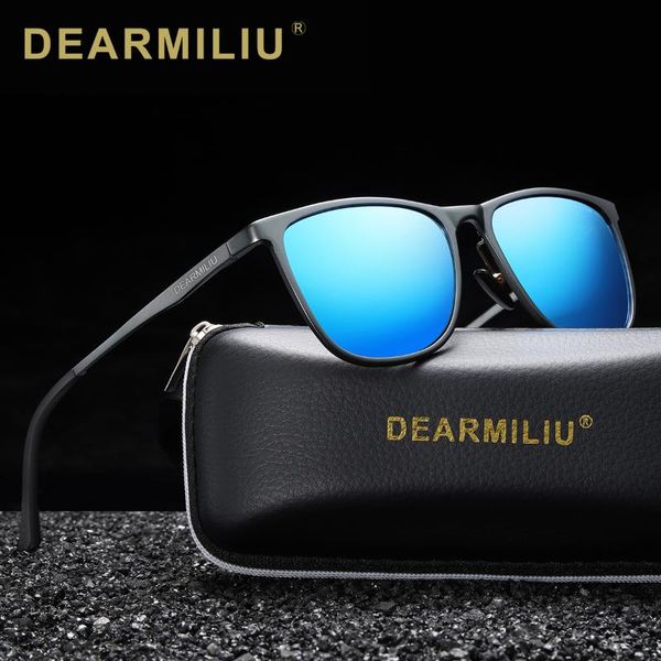 

dearmiliu retro aluminum magnesium brand men's sunglasses polarized lens vintage eyewear accessories sun glasses for men 6623, White;black