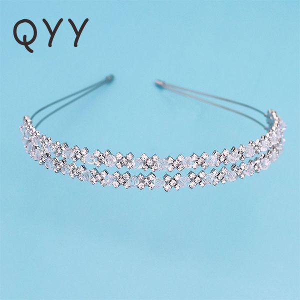 

qyy rhinestone fashion headband hair accessories headpiece girls headband hair ornaments headpiece, Golden;white