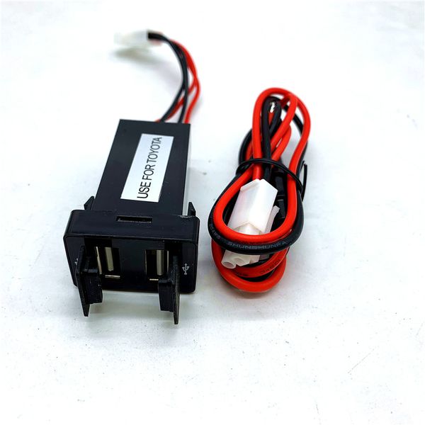 

for car 12v 24v dual usb car charger usb 2.1a 2 port interface auto power adapter dashboard socket modification