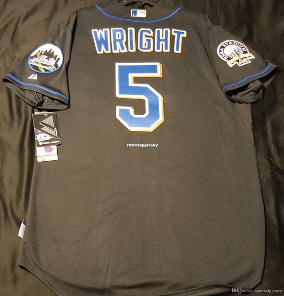 

majestic new york #5 black david wright cool base jersey mens stitched wholesale big and tall size xs-6xl baseball jerseys, Black;blue