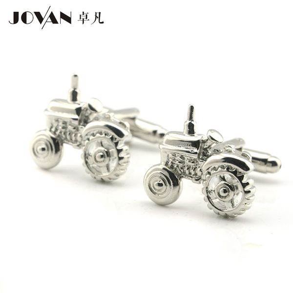 

2020 designer agricultural tractor modeling cufflink silver metal sleeve nail ornament