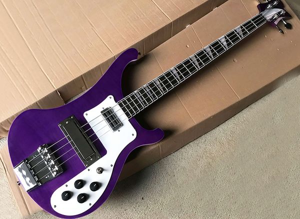

purple 4 strings 4003 ricken electric bass guitar with rosewood fretboard
