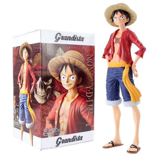 

27см grandista one piece обезьяна d луффи рис игрушка grandline мужчины луффи аниме коллекционные модели куклы t200106