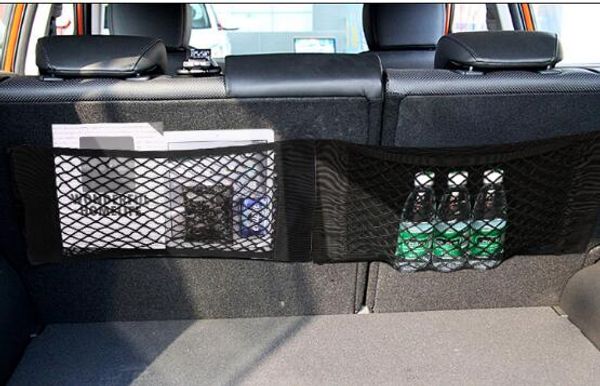 

car trunk storage mesh bag back rear elastic pocket organizer magic tape sticking styling luggage holder pocket sticker