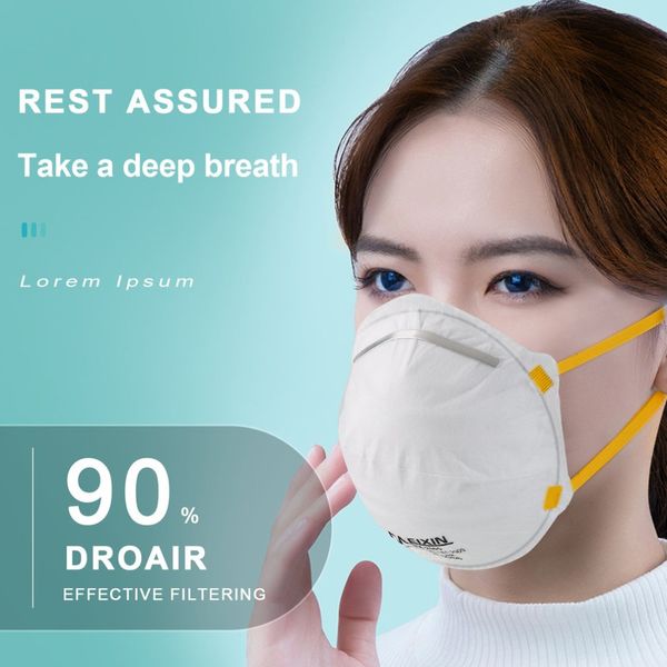 

20шт ffp2 дышащая маска для лица и рта eu safety пылезащитная защита нетканые вентилируемые бактерии респираторная маска для рта крышка