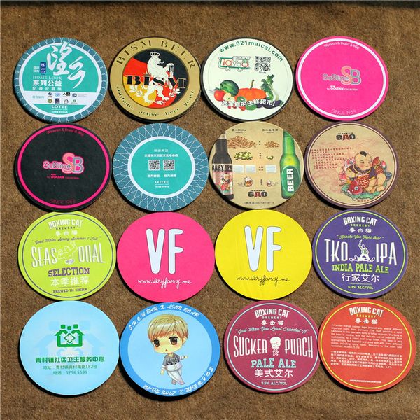 

custom absorbent paper coaster round square bar coaster craft beer paper coaster custom logo any pattern and shape mats&pads r346