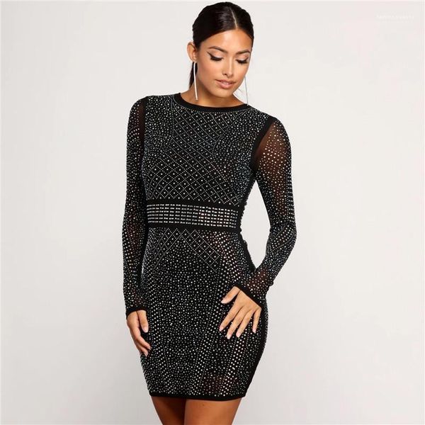 

рукав повседневное bodycon платье дизайнер горный хрусталь женское платье сексуальный ночной клуб марля карандаш платье мода долго, Black;gray