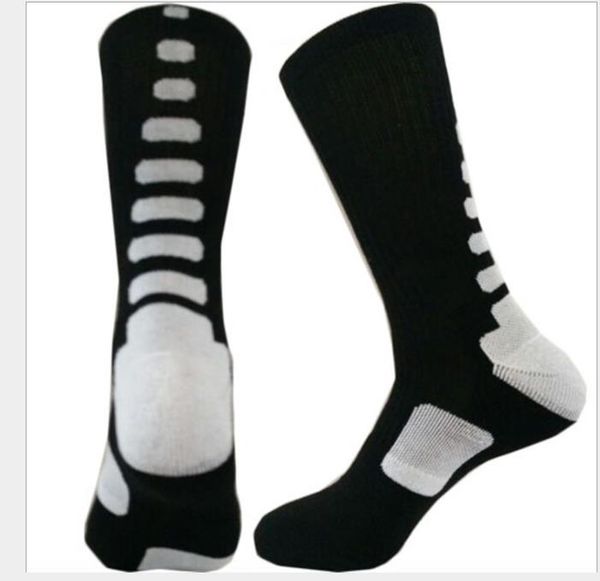 

2019 professional elite socks, stockings, men's thicker towels, basketball socks, sports socks and protective socks, Black