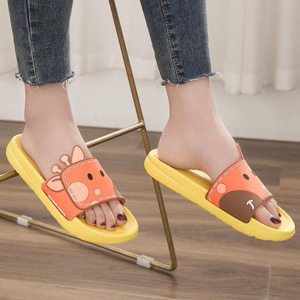 

non-slip couples summer home slippers cute cartoon shower shoes house pool bathroom slippers home shoes summer zapatos de mujer, Black