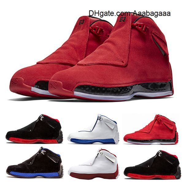 

wholesale 18 toro gym red suede sport royal men basketball shoes blue black white red 18s mens sports shoe trainers sneaker us 8-13