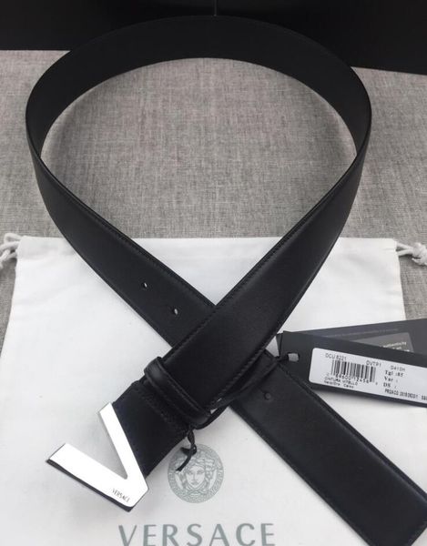 

2019 new fashion mens business luxury belt designer belt smooth buckle genuine leather belts for men brand designer, Black;brown
