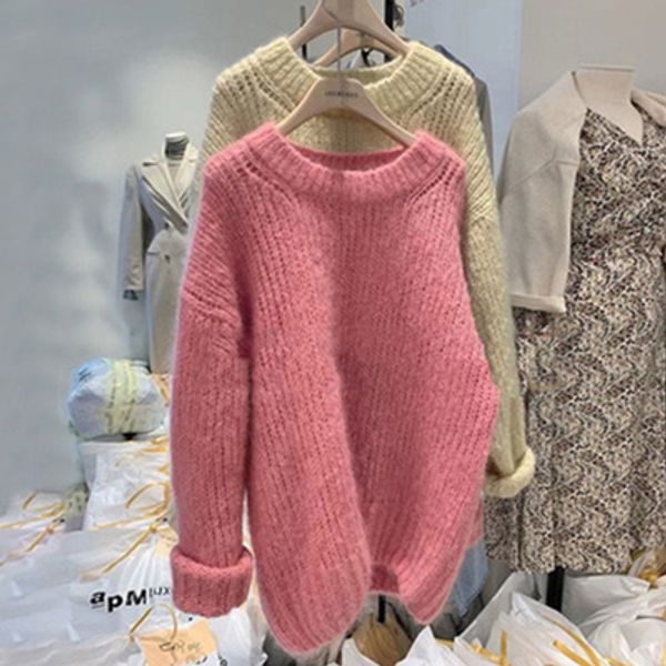 

new winter sweater women pullover girls knitting vintage autumn elegant female knitted outerwear warm sweater o neck, White;black