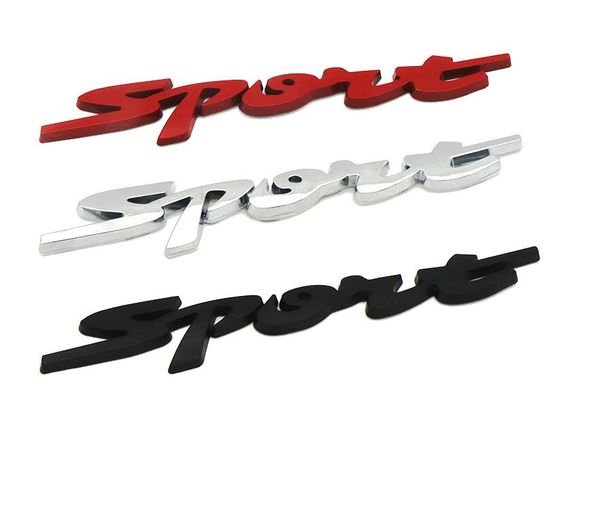 

10 pieces sport version of the metal car labeling sports word letter 3d chrome metal car sticker emblem badge decal auto