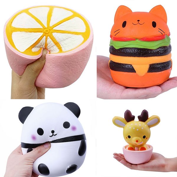 

6 designs kawaii slow rising squishies jumbo squishy toy cream scented slow rising hand wrist novelty toy wx9-311