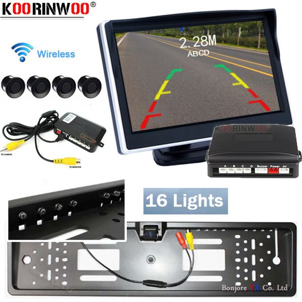 

koorinwoo eu license camera parktronic electromagnetic car parking sensor monitor video lcd accessories reverse camera rear back