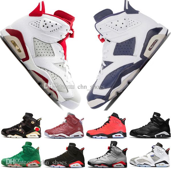 

2019 bred vi 6 6s mens basketball shoes infrared 23 3m reflective bugs bunny tinker black cat men sport sneakers designer trainers eur 40-47