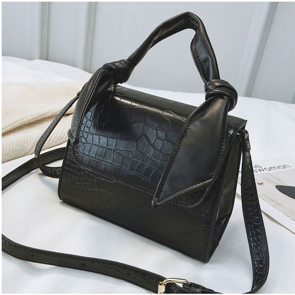 

small square bags ladies casual handbag new vintage alligator printed leather shoulder sling bag women handle messenger bag