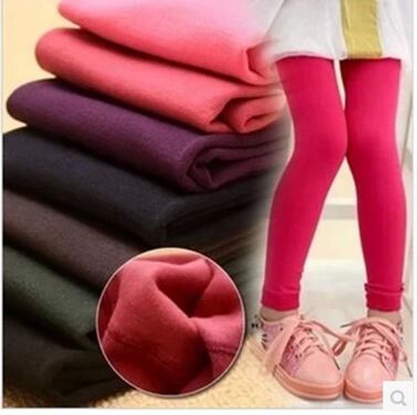 

осень и зима дети velvet дети поножи толстые теплые зимние леггинсы, Blue