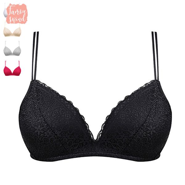

spring lace bras for women push up lingerie seamless bra underwear thin cup bh brassiere female ultra f, Red;black