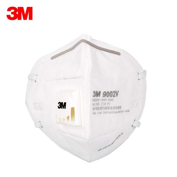 

DHL Бесплатная доставка оригинал 3 м маска для лица, анти-пыль pm 2.5 нетканые одноразовые маски для лица 9001v 9002V маски для лица с клапаном