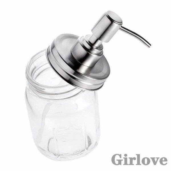 

dhl stainless steel pump liquid soap dispenser jar lid mason countersoap lotion dispenser for home l bathroom quality