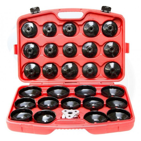

30pcs oil filter removal wrench caps fluted cups socket remover automotive universal auto car tool kit for fo-rd bm-w au-di