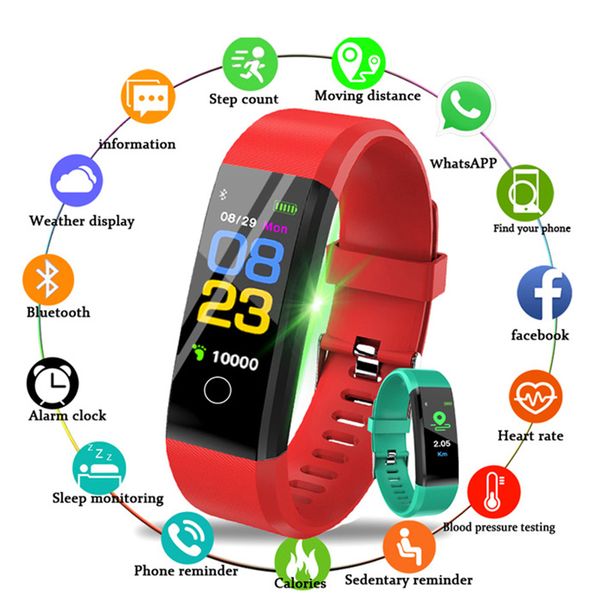

sport smart watch children watches kids for girls boys sport electronic wristwatch led digital bracelet child wrist smartwatch, Slivery;brown