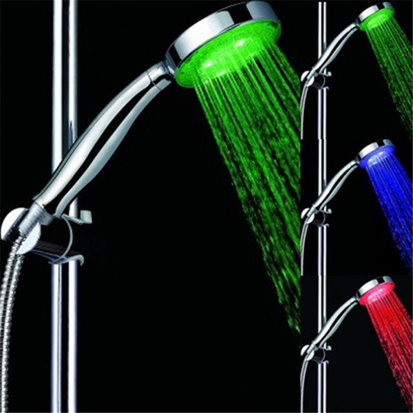 

temperature sensor blue, green, red color bath shower mixer