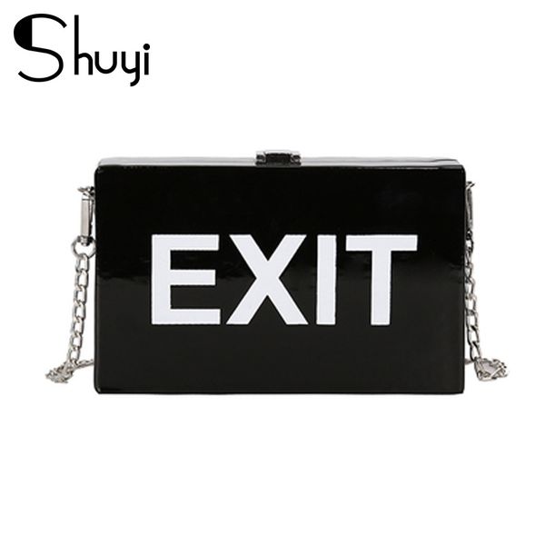 

export female bag fashion pu bright leather exit women's shoulder bag chain ladies messenger small square bags