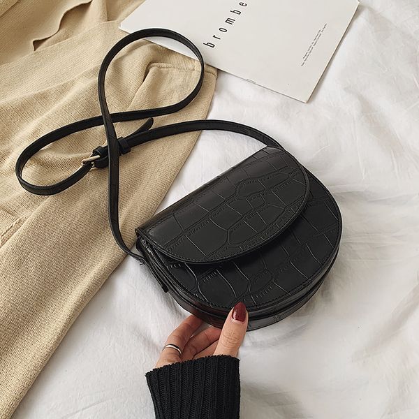 

autumn winter bags for women 2020 new stone pattern saddle bag retro slanting shoulder bags messenger bag wallet crossbody