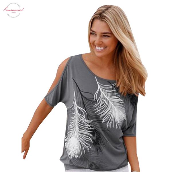 

slit sleeve hollow out loose sleeveless tank feather print women summer tshirt girl 2019 casual o neck t shirts paris, White