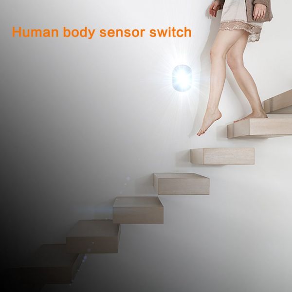

haoxin 6 светодиодов датчик движения night light, работающие от батареи стик-anywhere light sensor умного света для лестничного коридора
