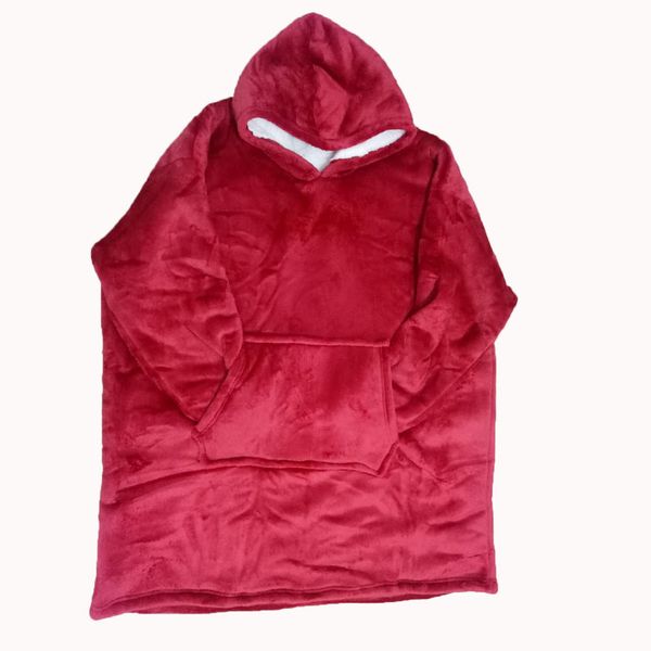 

winter fleece warm blanket with sleeves creative hooded coats outdoor indoor blankets soft comfortable for couple 60002
