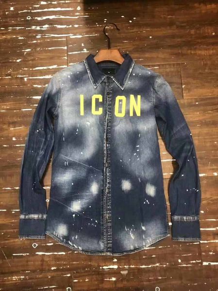 

DSENQI Mens Denim Shirt Long Sleeve Cotton Jeans Cardigan Casual Shirts Men Tops Clothing c12