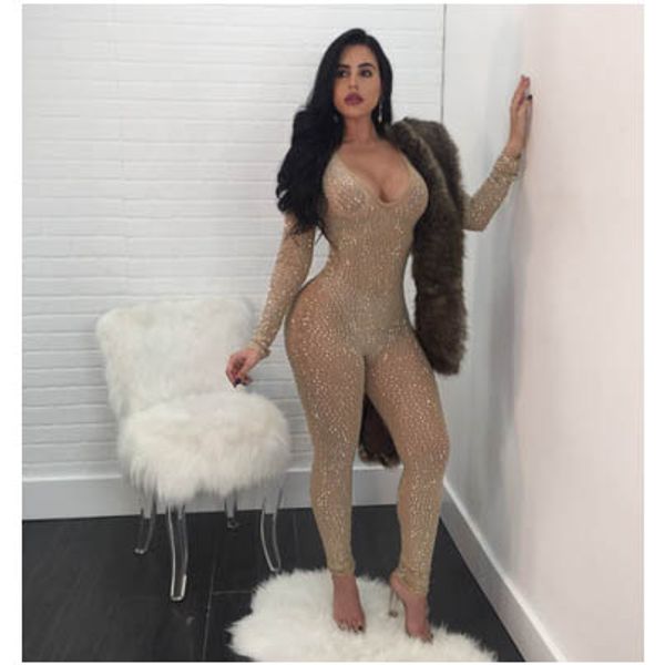 

для женщин дизайнер комбинезоны fahsion блестящая черепица rompers sexy перспективными одежда для womens 2019 осень партии wear бесплатная д, Black;white