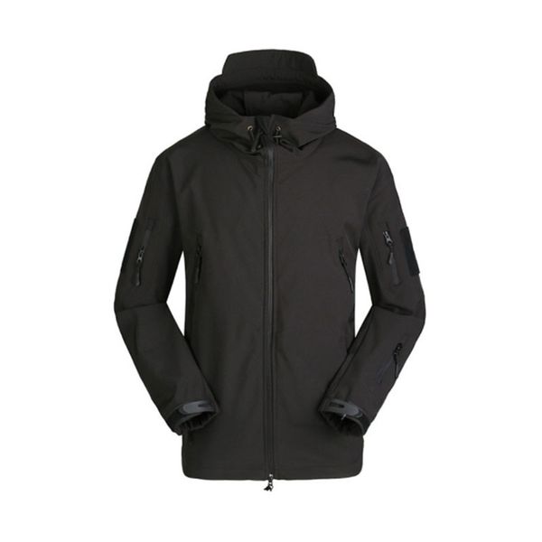 

tactical jacket men waterproof warm windbreaker coat camouflage hooded jacket, Black;brown