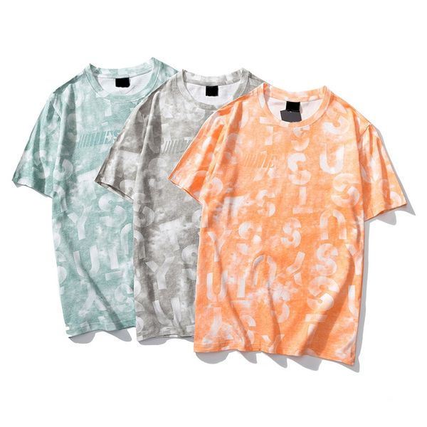

2020/stuss luxury designer tshirt summer round neck new high-quality fashion casual shirt hip hop loose tie-dye t-shirt tide brand tees, White;black